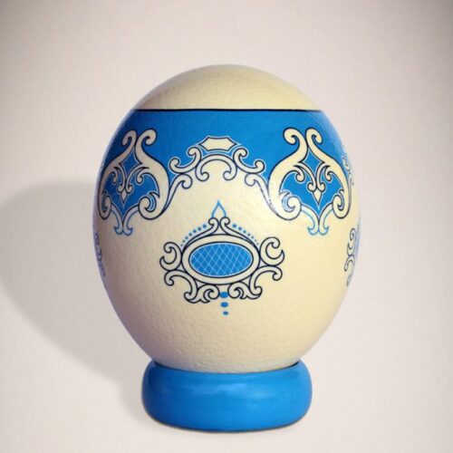 Ostrich egg for home decor, acrylics
